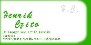 henrik czito business card