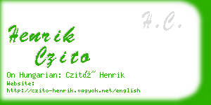 henrik czito business card